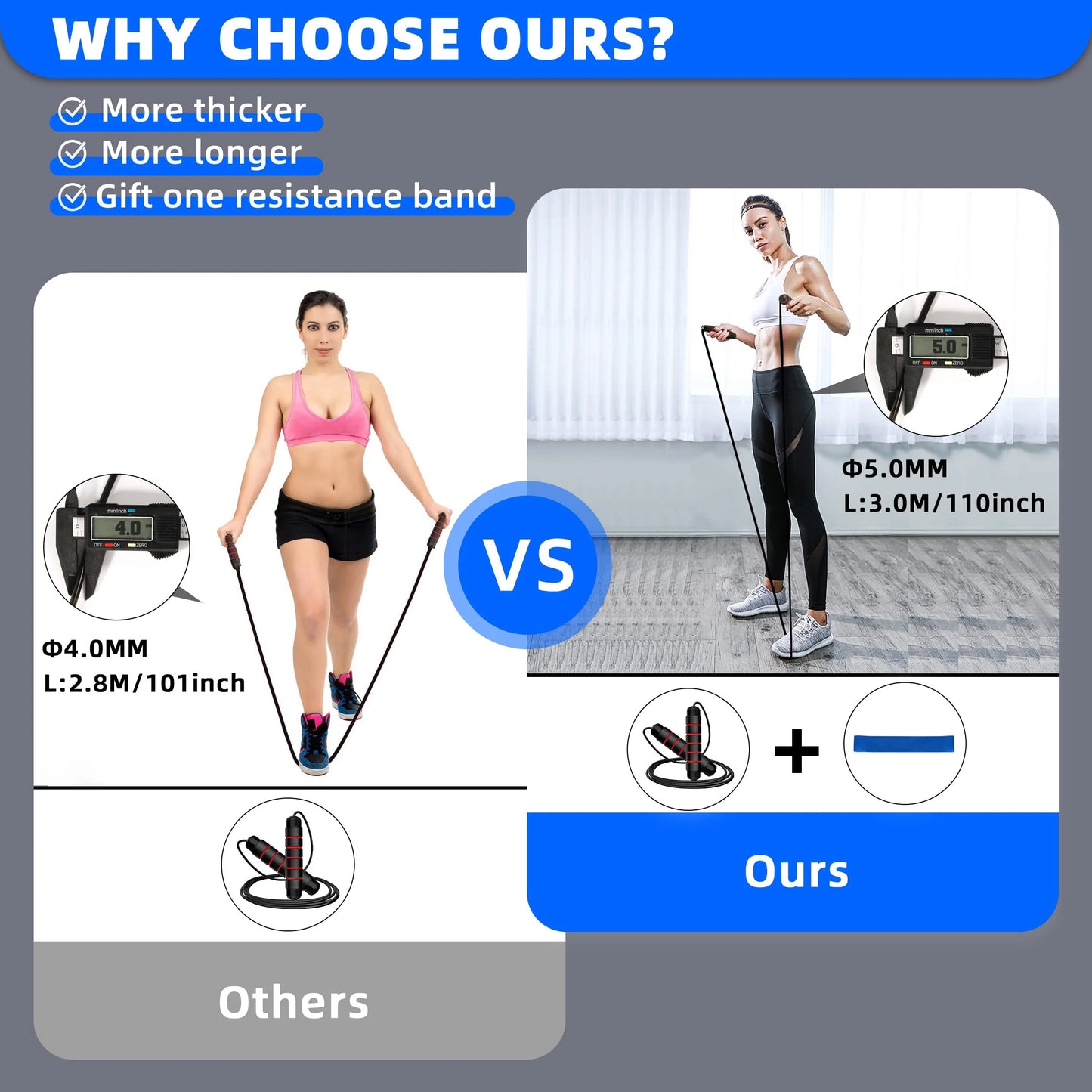 4 Pack Jump Ropes, Portable Adjustable Jump Ropes for Fitness, Anti-Skid Design, Tangle-Free Experience, Jumprope for Home School Gym